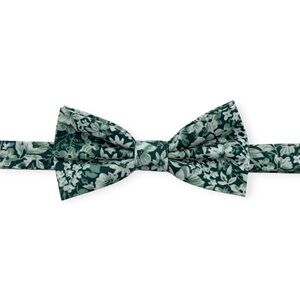 Pine Green Floral Pattern Pre-Tied Boys Bow Tie